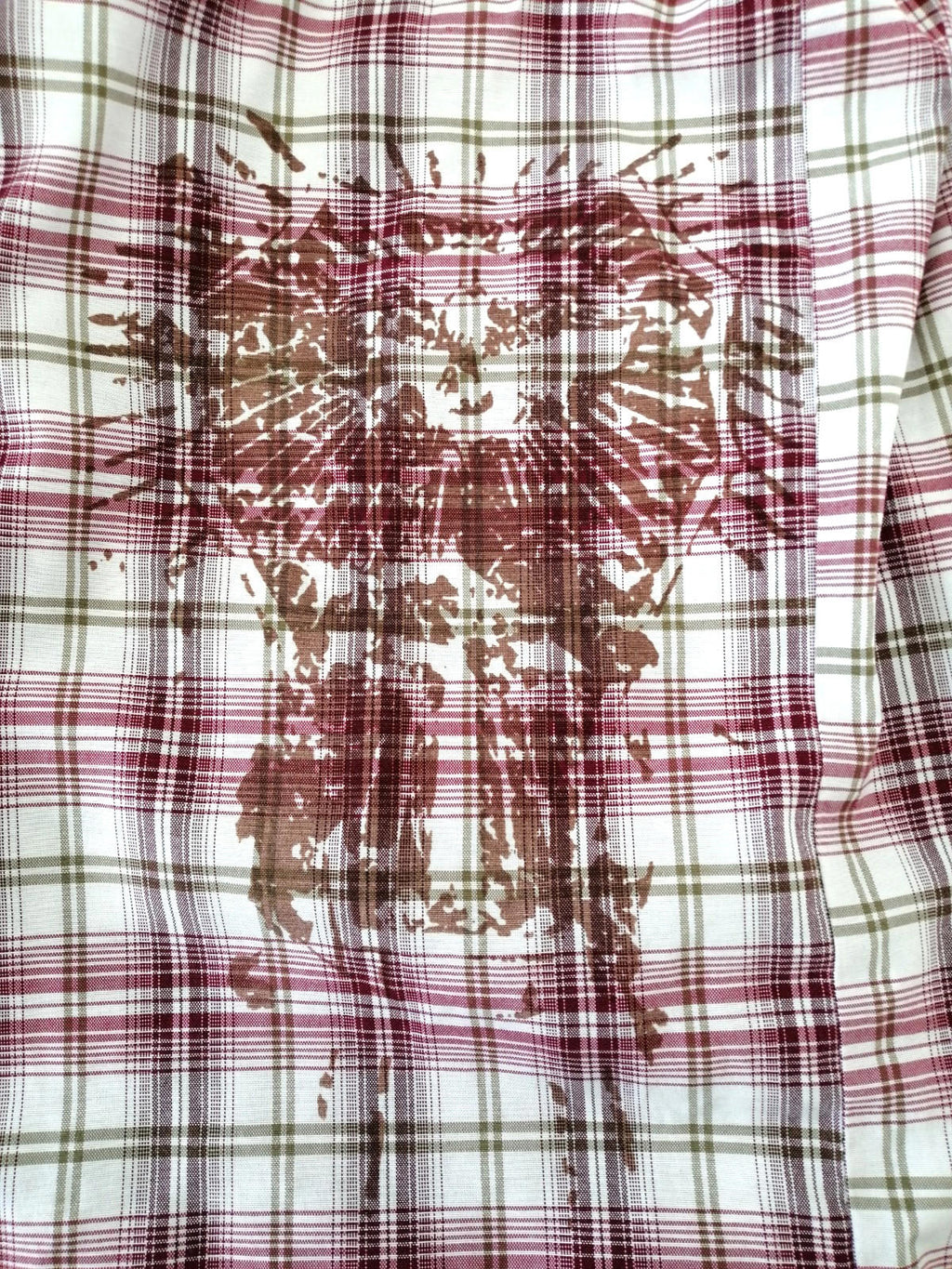 Jacamo Men's Shirt UK Size XL Red White Check Graphic Print Snap Buttons Pockets