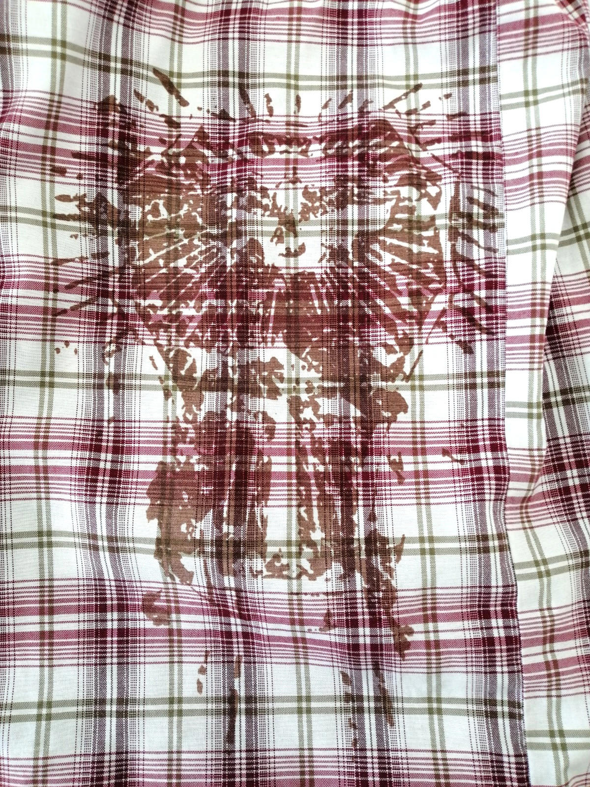 Jacamo Men's Shirt UK Size XL Red White Check Graphic Print Snap Buttons Pockets