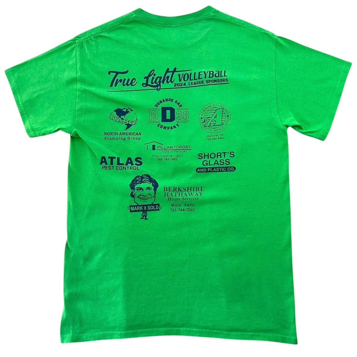 Gildan Green VolleyBall T-Shirt Women's UK Size M Green True Light Baptist Church Crew Neck