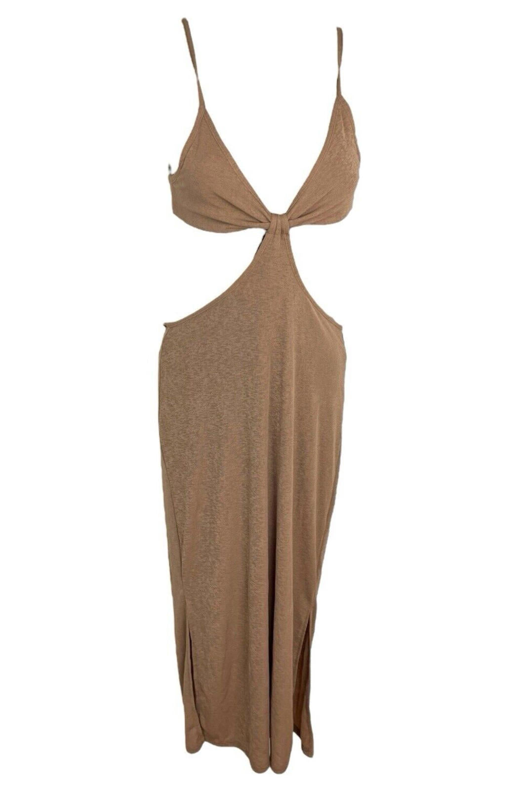 New Look Tan Cut Out Maxi Dress Women's UK Size S