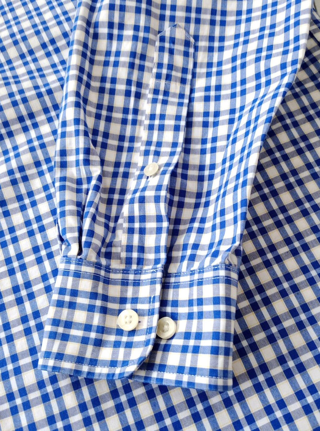 Tommy Hilfiger Shirt Men's UK Size M Blue Check Long Sleeve Pockets