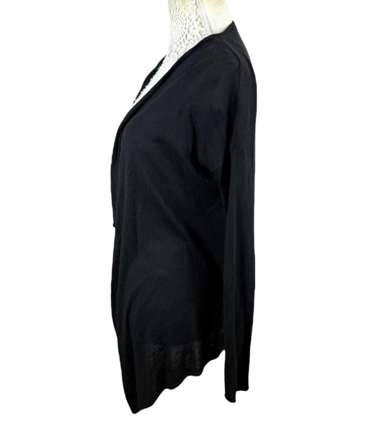H&M Black Thin Cardigan Open Front Women's UK Size XS