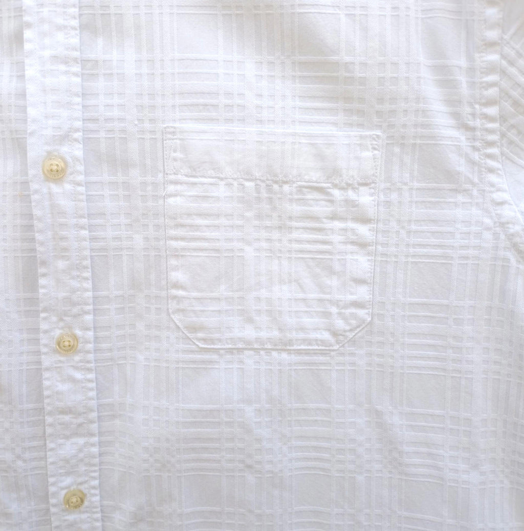Maine New England Shirt Short Sleeve White 100% Cotton Pocket Men's UK Size XL