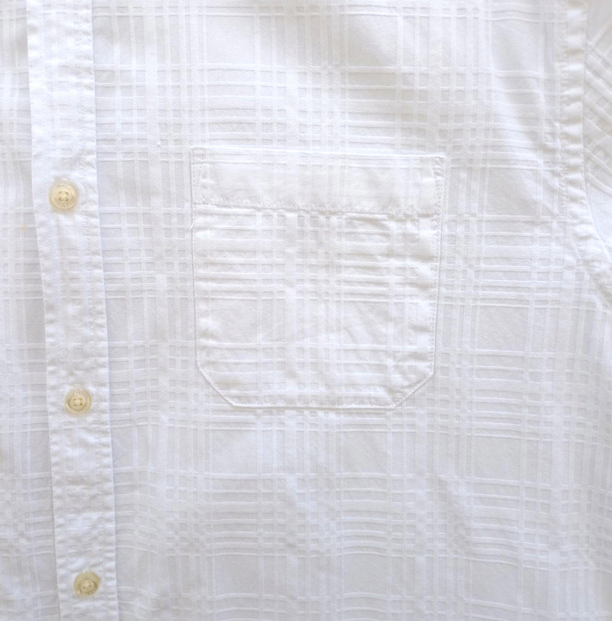 Maine New England Shirt Short Sleeve White 100% Cotton Pocket Men's UK Size XL
