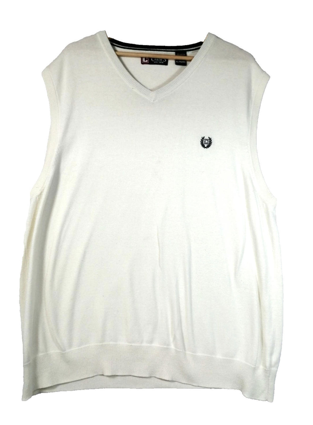 Chaps Cream Chaps Ralph Lauren Jumper Vest Men's Size XL Sweater Sleeveless Cream Cotton