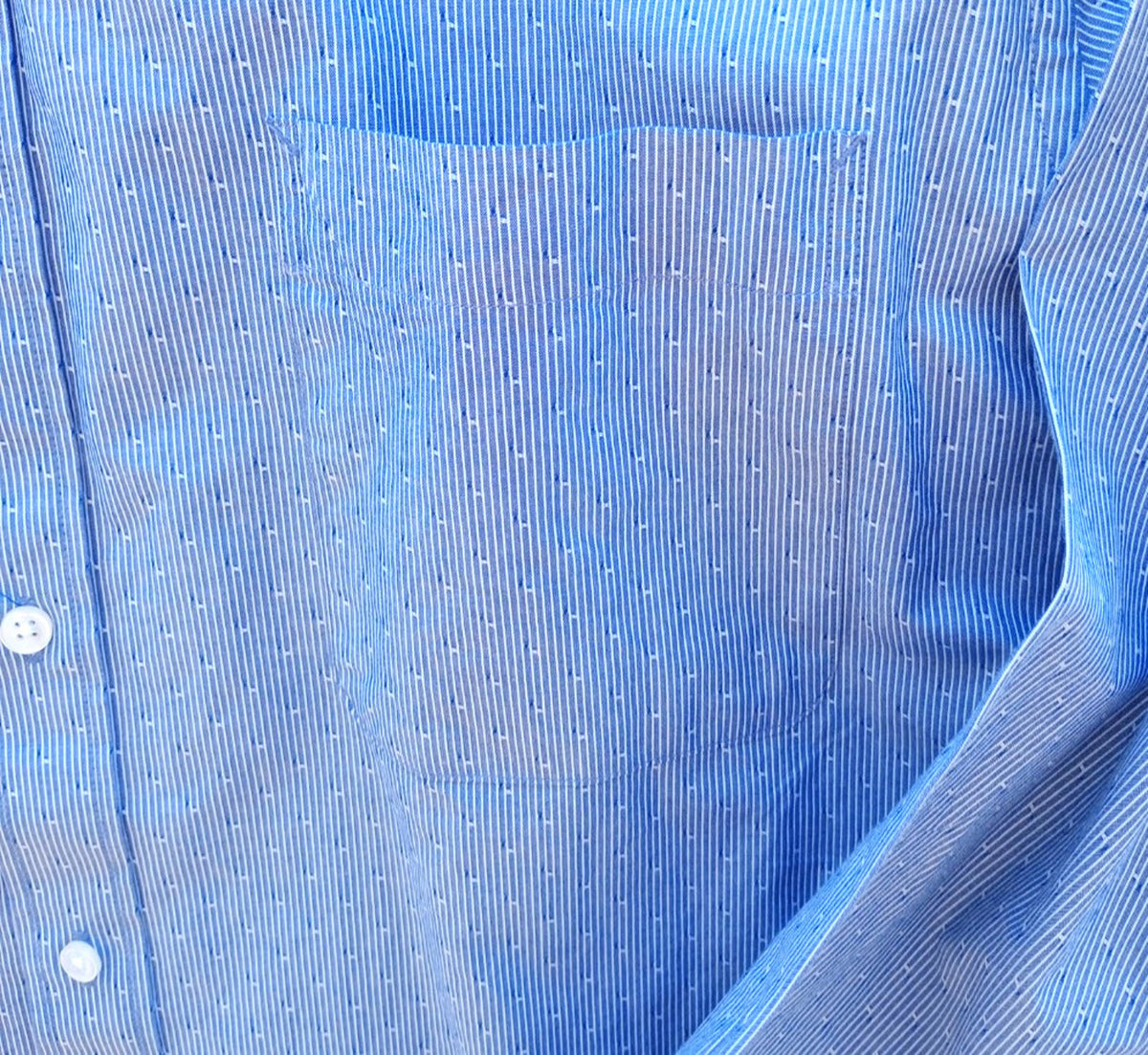 Tommy Hilfiger Shirt Men's UK Size L Blue Geometric Long Sleeve Pockets