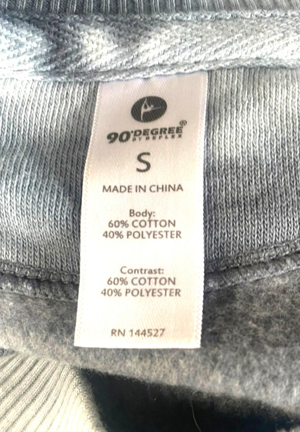 90 Degree Grey Sweater Jumper Tie Dye Effect Women's UK Size S