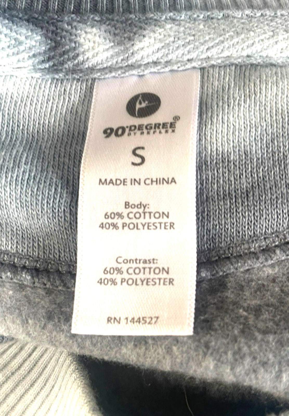 90 Degree Grey Sweater Jumper Tie Dye Effect Women's UK Size S
