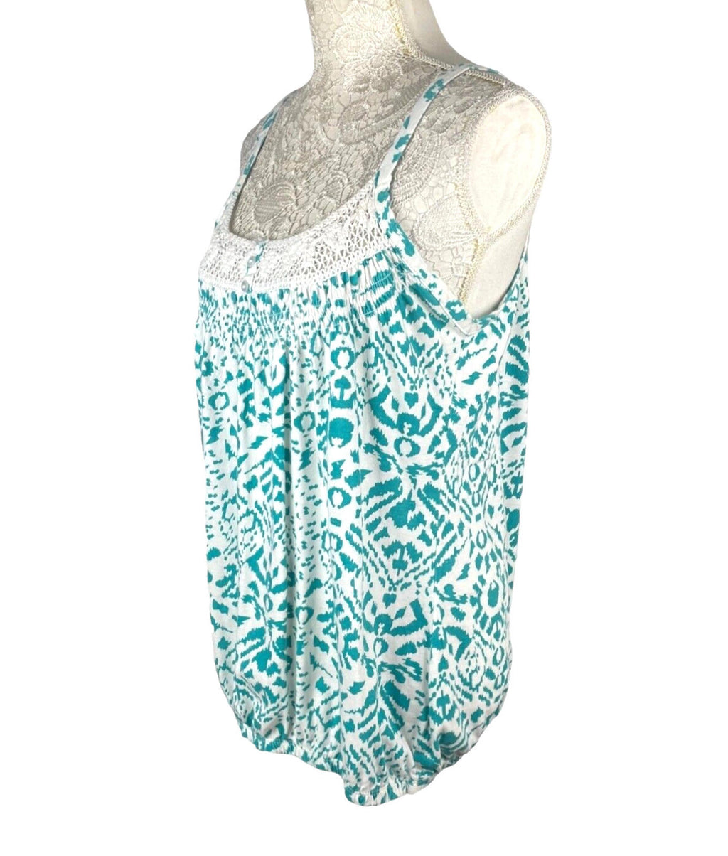bonmarche White Bonmarche Vest Top Blouse Women's UK Size 12 Crochet Detail