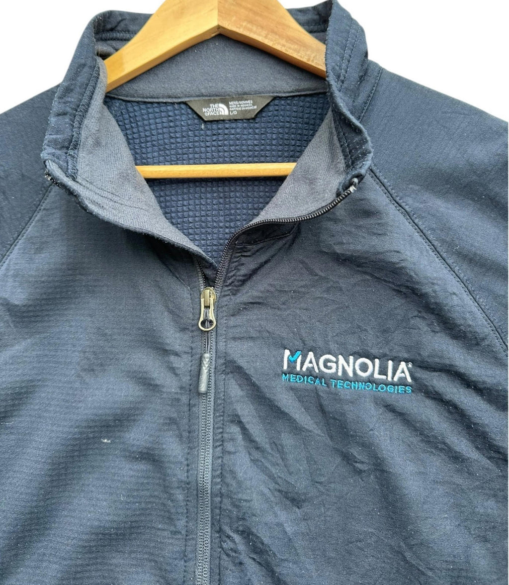 Navy North Face Wind Breaker Men's UK Size L Blue Magnolia Long Sleeve Coat Jacket