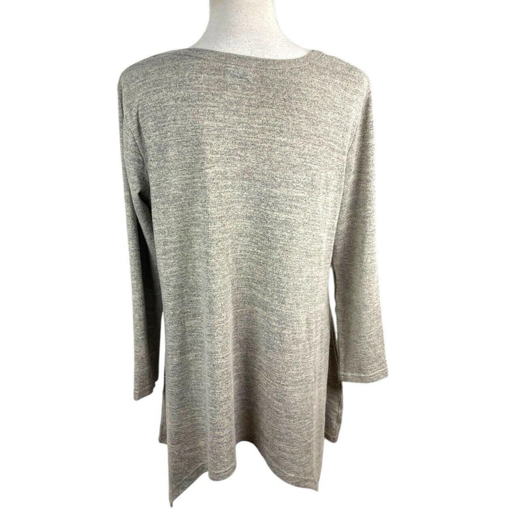 Frock Me Beige Butterfly Tunic Top Women's UK Size M Beige Long-Sleeved Lightweight Jumper