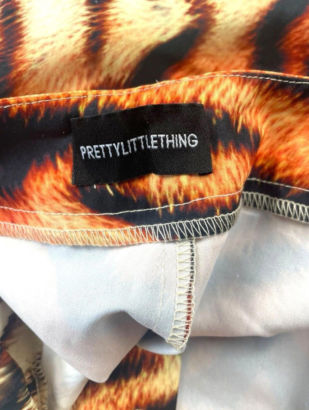 Pretty Little Thing Tiger Print Trousers Women's UK Size 10