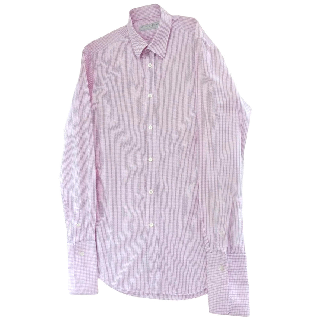 Gieves & Hawkes Pink Gieves & Hawkes Pink Check Long Sleeve Shirt Men's UK Size M 37" Chest