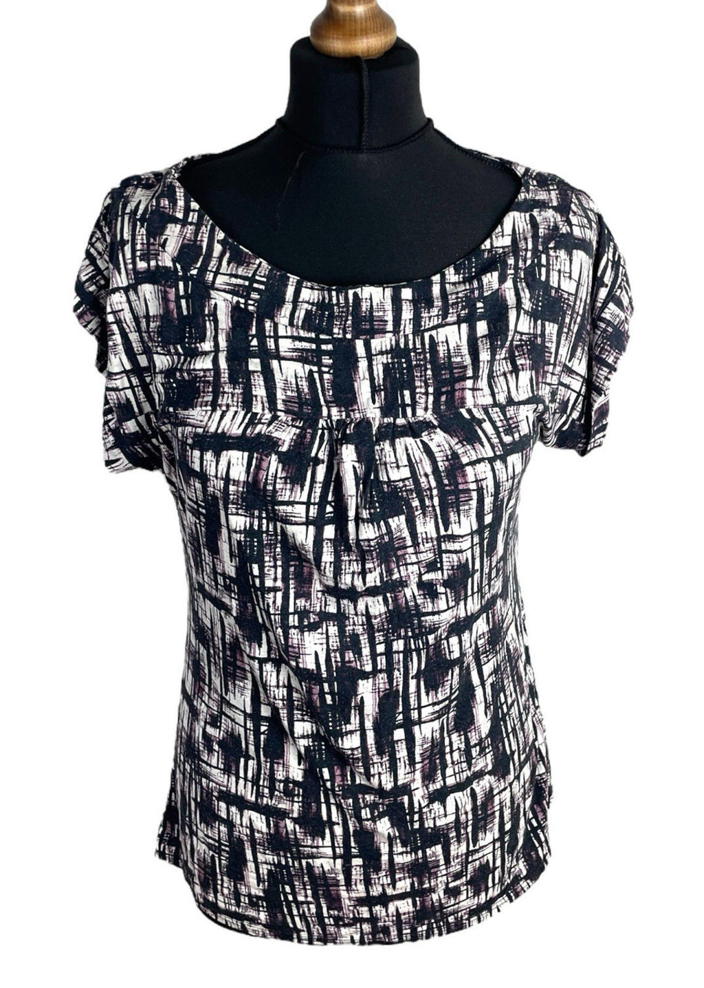 Next Black Purple T-shirt Top Flattering Women's UK Size 10