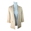 New Look Blazer Jacket Camel Relaxed Fit Shoulder Pads Women's UK Size 6