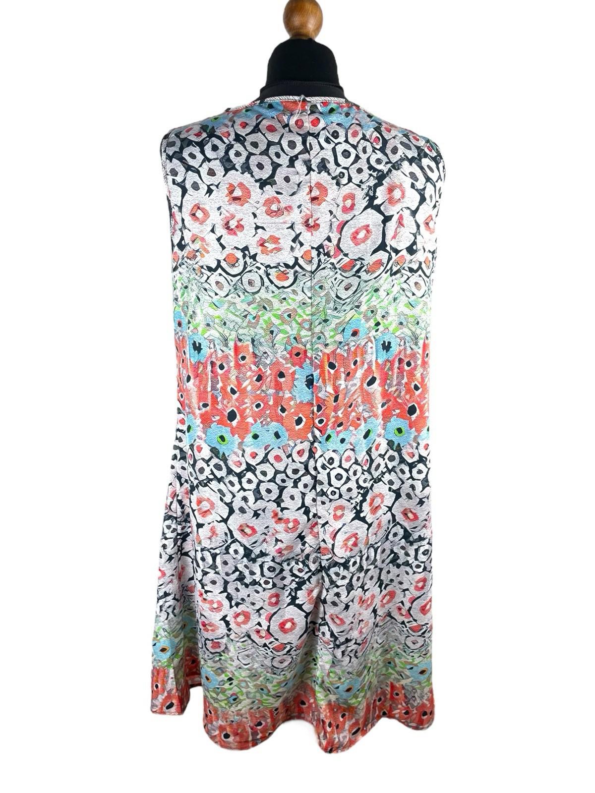 Multicolour Satin Smock Dress Knee Length Women’s UK Size L (12-14)