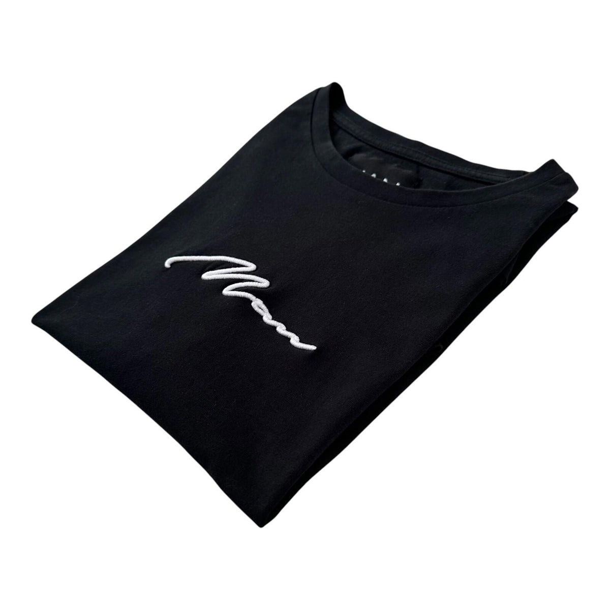 Boohoo MAN T Shirt Short Sleeve Embroidered Black Men's UK Size Large L