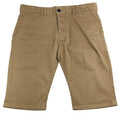 EJ Denim Chino Shorts Men's UK Size W34 Brown Tan Cotton Button Front