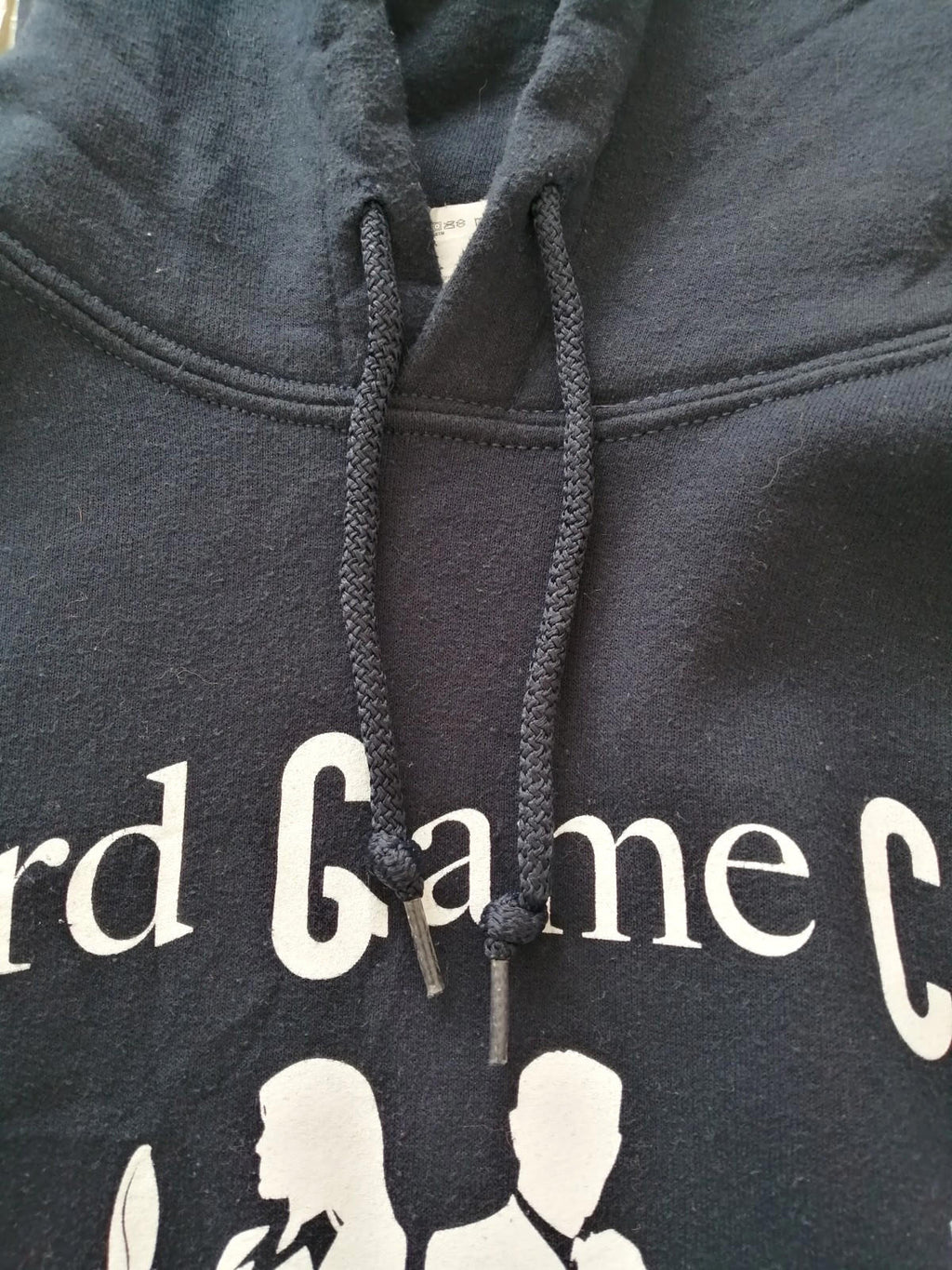 Gildan Navy Graphic Print Hoodie Men's Size M Navy Blue Jersey Board Game Club