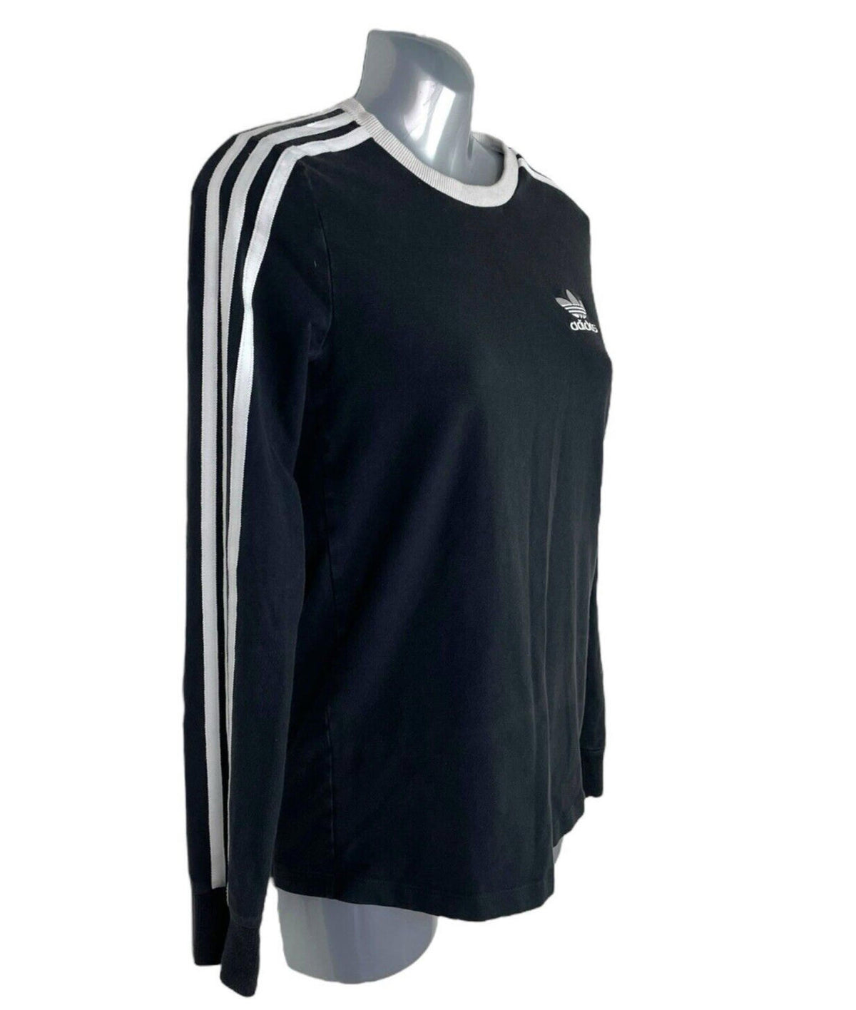 Adidas Black Long Sleeve T-shirt Top Women's UK Size 6