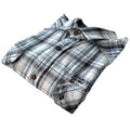 Next Plaid Snap Shirt Men's UK Size XL Long Sleeve Western Blue & White Check
