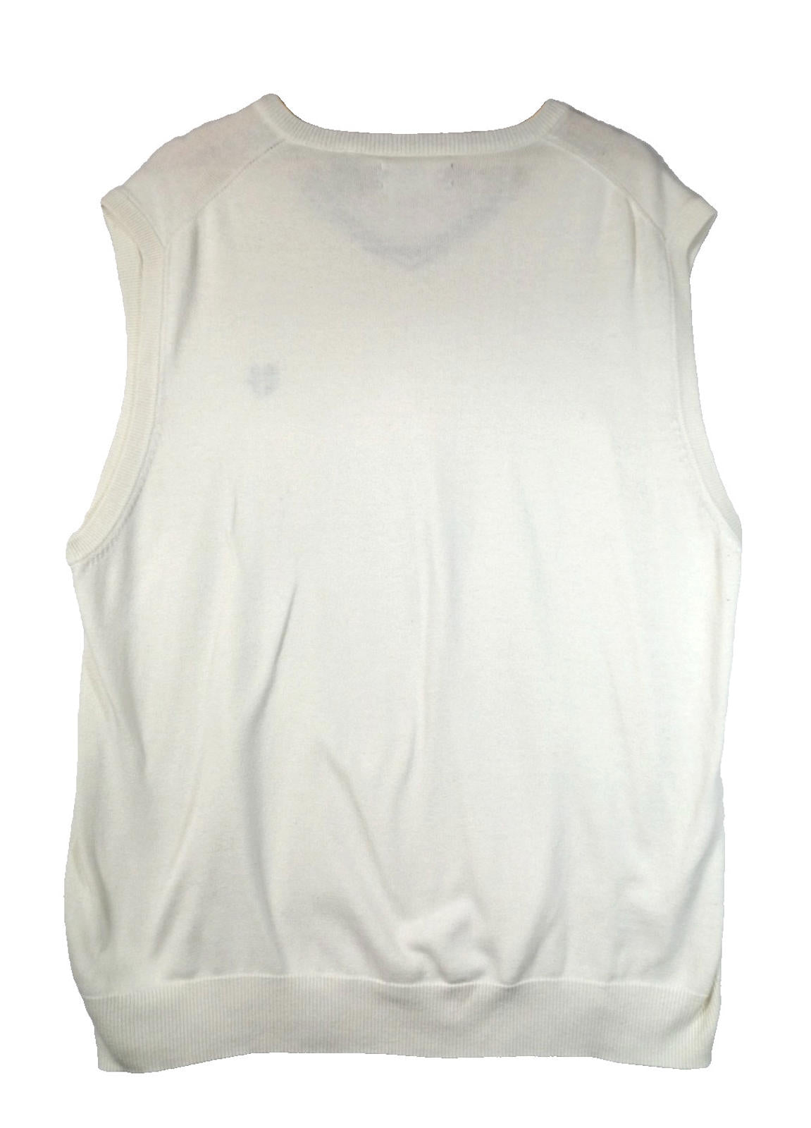Chaps Cream Chaps Ralph Lauren Jumper Vest Men's Size XL Sweater Sleeveless Cream Cotton