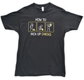 Tultex Black Funny Cute Animal Graphic Print T-Shirt Men's Size L Black Crew Neck 100% Cotton