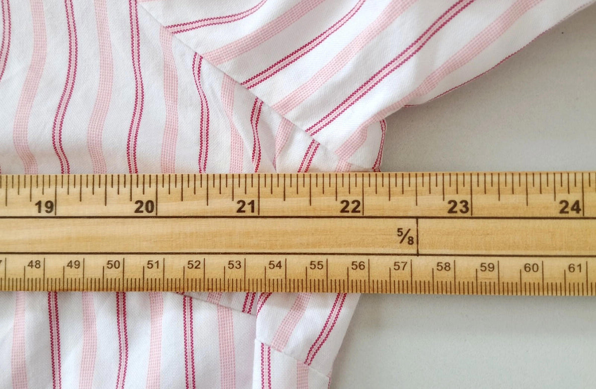 Tommy Hilfiger Shirt Men's UK Size XL Pink Striped Long Sleeve Pockets Easy Care