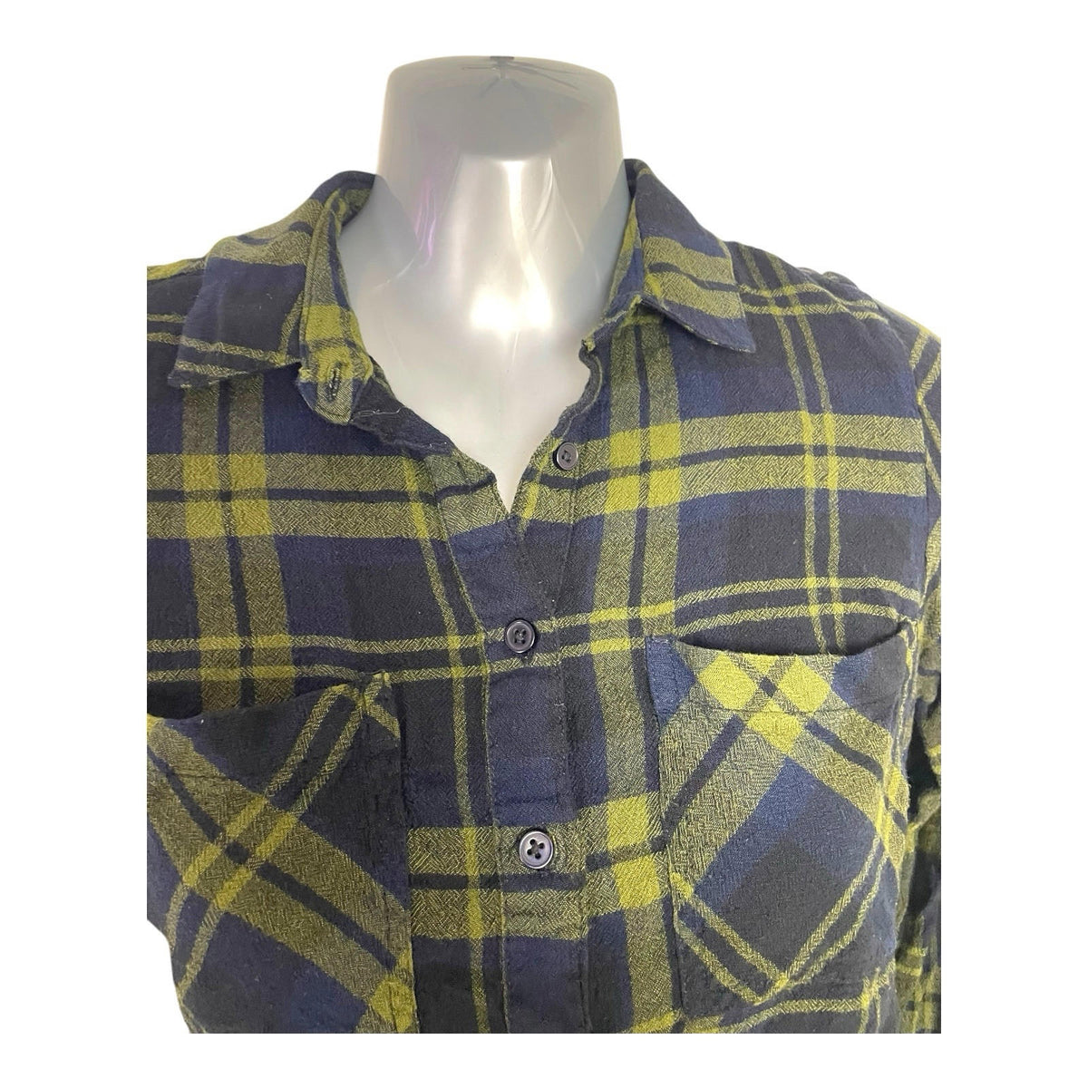 Check Shirt New Look Navy And Green Women’s UK Size 6