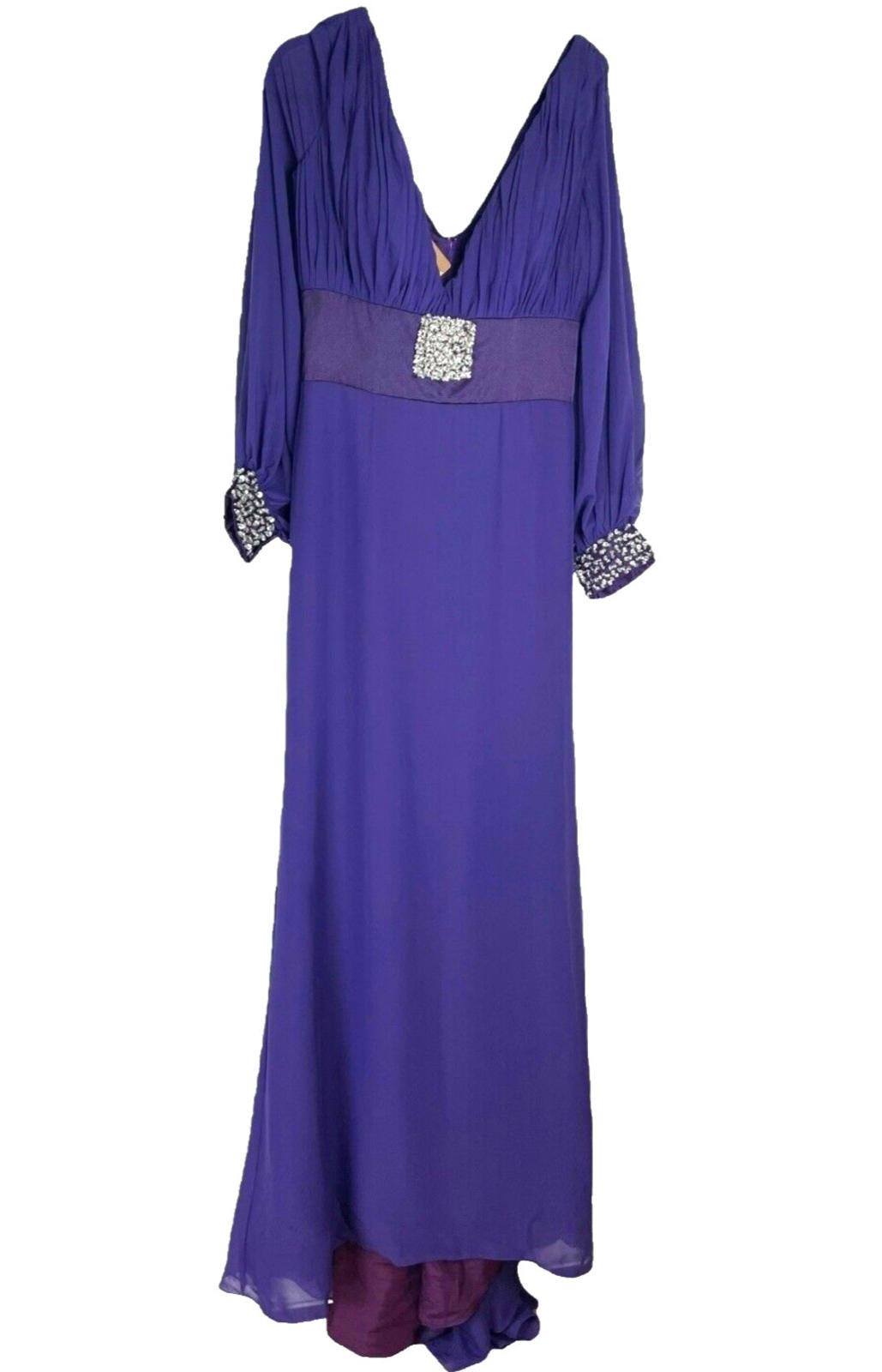 Light In The Box Occasion Dress Women's UK Size 12 Embellished Regency Purple