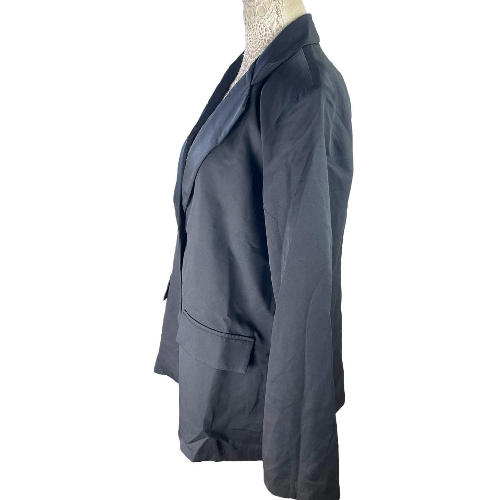 Pretty Little Thing Black Longline Blazer Oversized Women’s UK Size 8