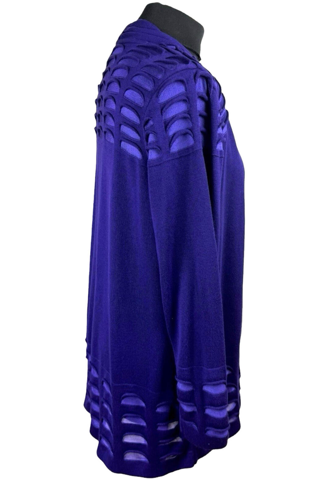 Marks & Spencer Purple Cardigan Women's UK Size 18 Mid Length Lightweight Mesh