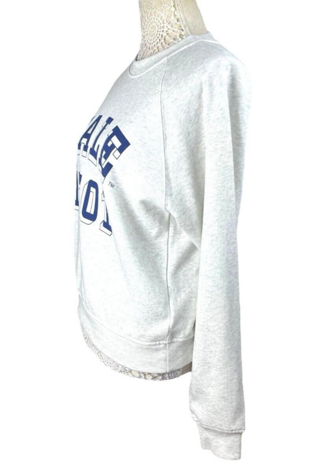 Divided Grey Varsity Cotton Jersey Sweater Yale 1701 Women's UK Size XS