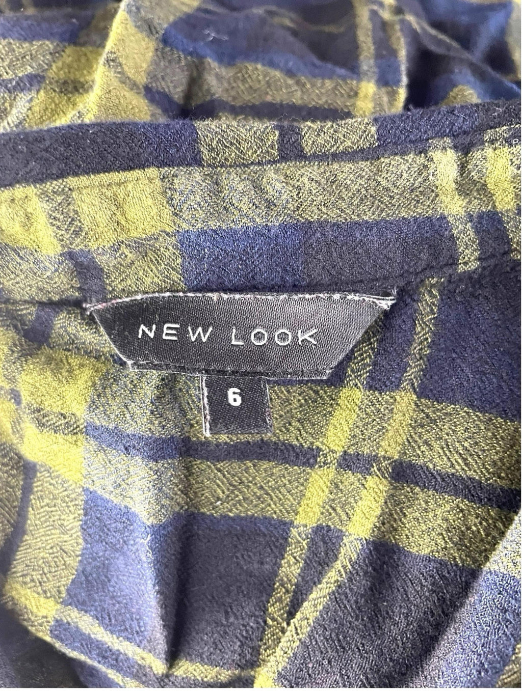 Check Shirt New Look Navy And Green Women’s UK Size 6