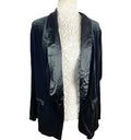 SHEIN Velour Blazer Jacket Women's UK Size XL (14) Black