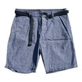 Denim & Co. Shorts Men's UK Size 36" W Blue Belted Pockets Button Up Summer Bermuda