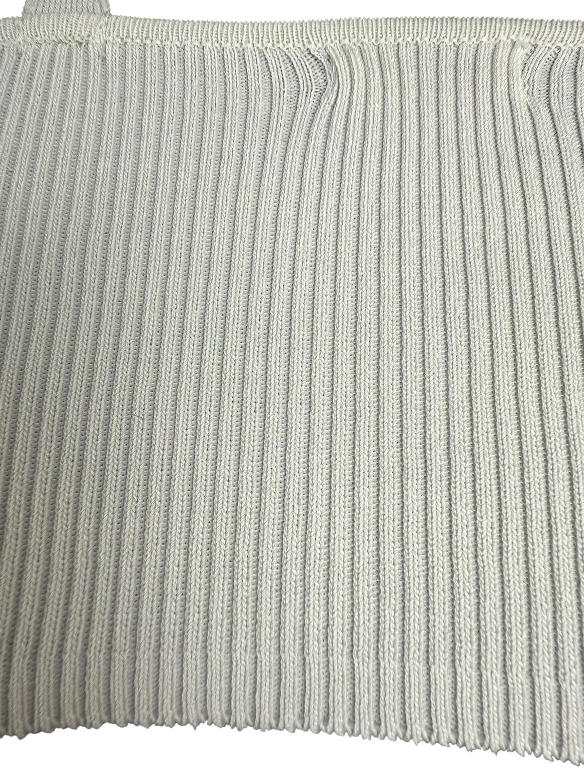 stradivarius White Stradivarius Off White Ribbed Crop Top Tank Stretch Women's UK Size XS