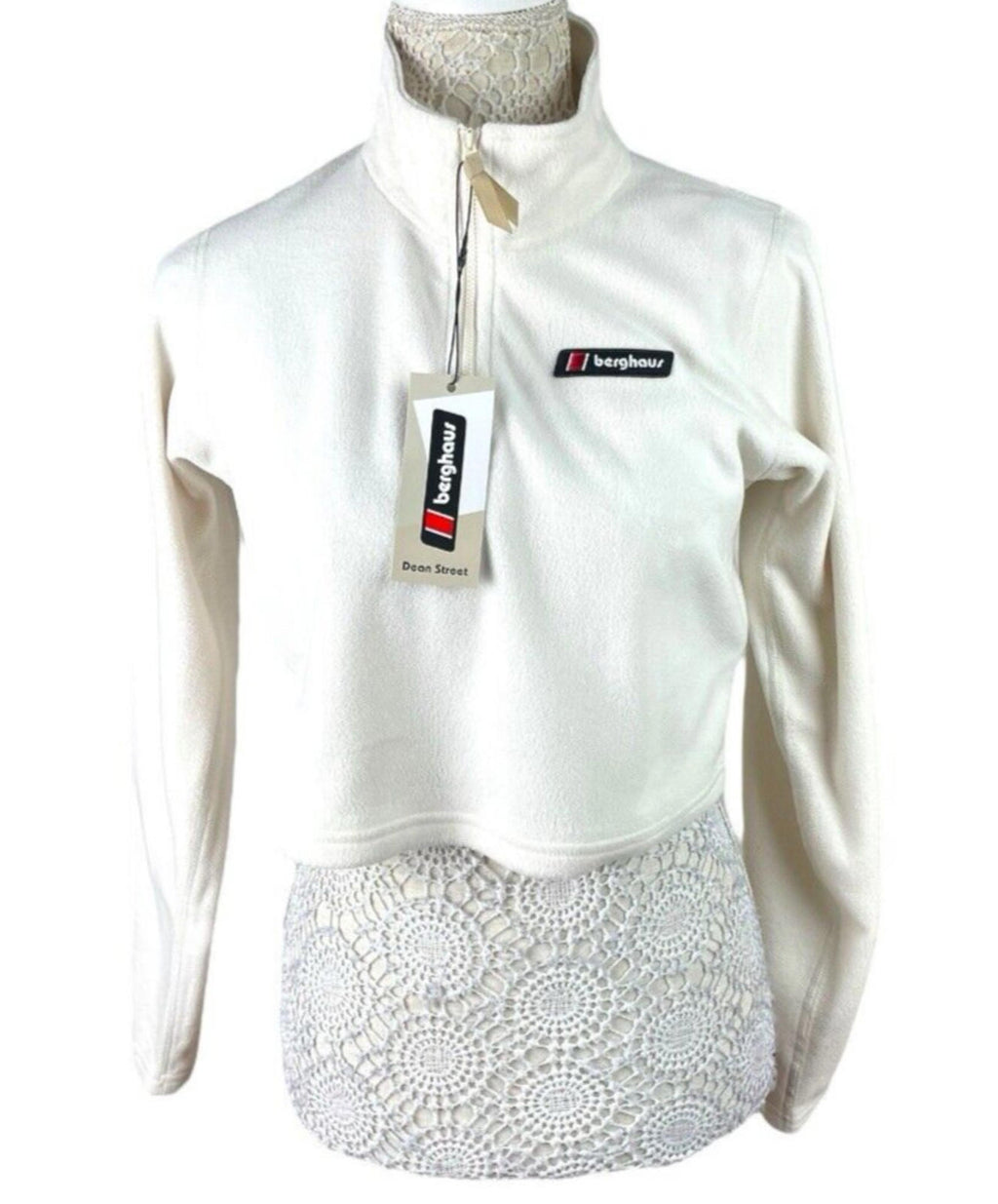Berghaus Fleece Crop Top Prism Cream Women's UK Size XS