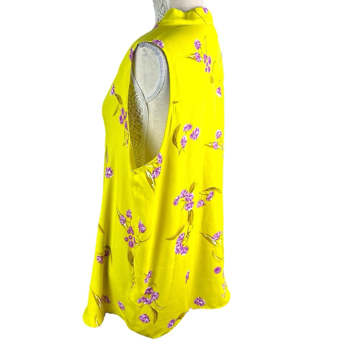 Principles Yellow Floral Sleeveless Blouse Summer Women's UK Size 20