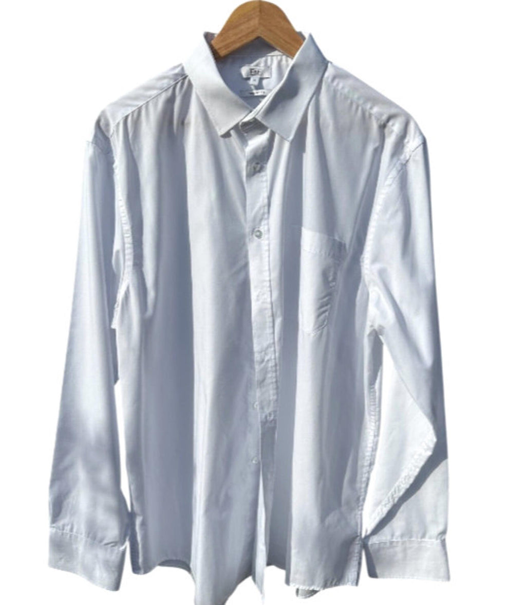 F&F White Shirt Long Sleeve Men's UK Size 2XL 46" Chest 17" Collar