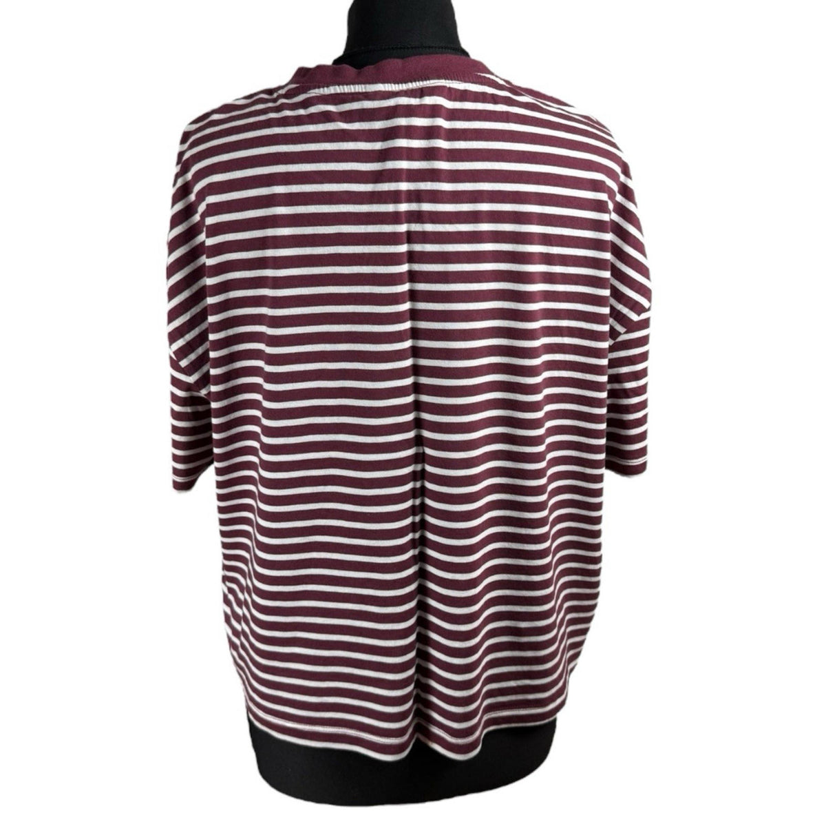 George Cropped T-shirt Striped Women’s UK Size 18 Red & White Crew Neck Summer