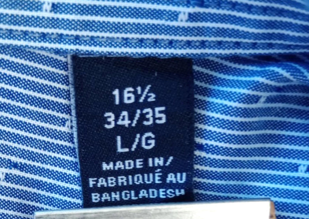 Tommy Hilfiger Shirt Men's UK Size L Blue Geometric Long Sleeve Pockets