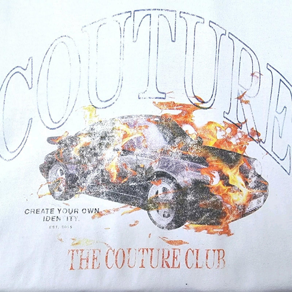 The Couture Club T Shirt White Graphic Print Men's UK Size Small