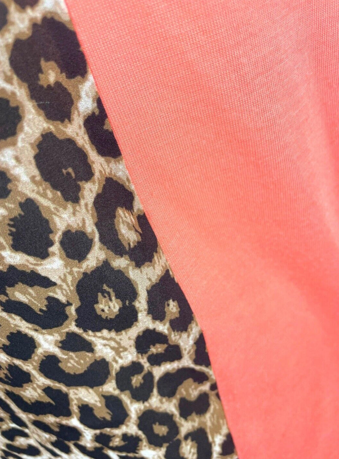 Damned Delux Beige Leopard Print Tank Top Women's UK Size Medium M Contrasting Back Panel