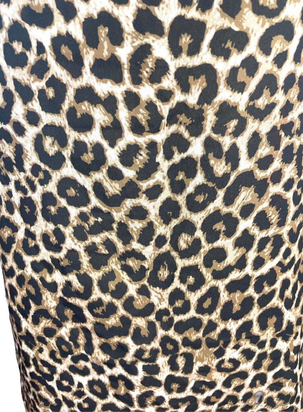 Damned Delux Beige Leopard Print Tank Top Women's UK Size Medium M Contrasting Back Panel