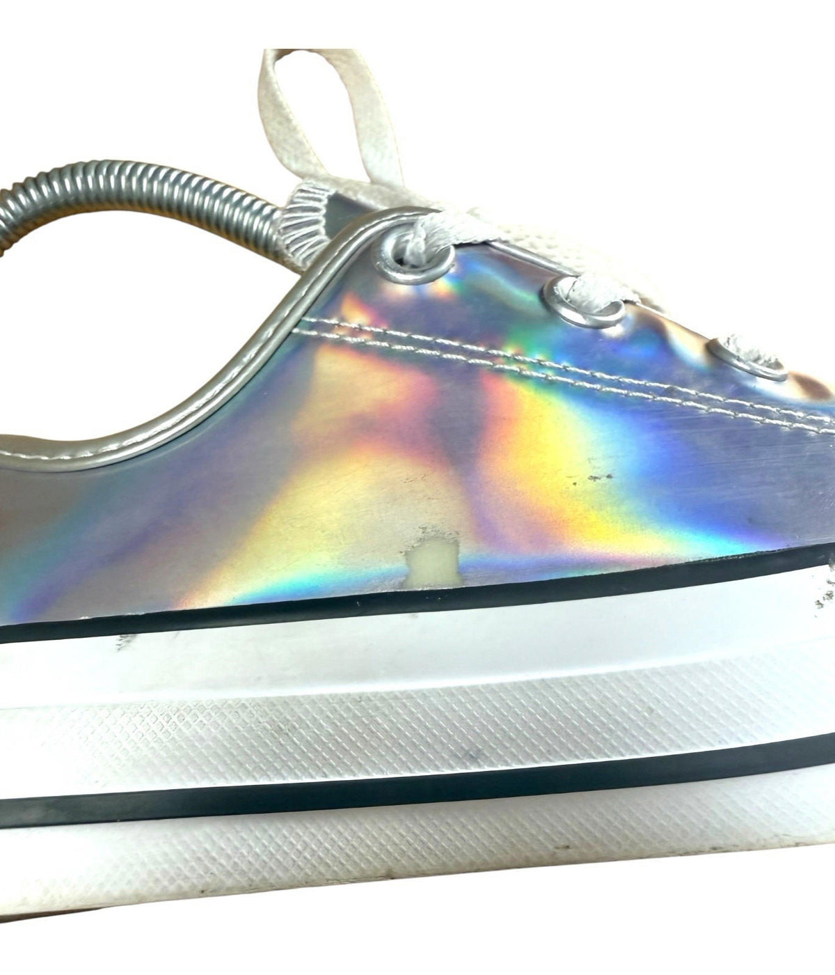 Converse All Star Low Top Sneakers Irredescent Lace Up UK Size 4