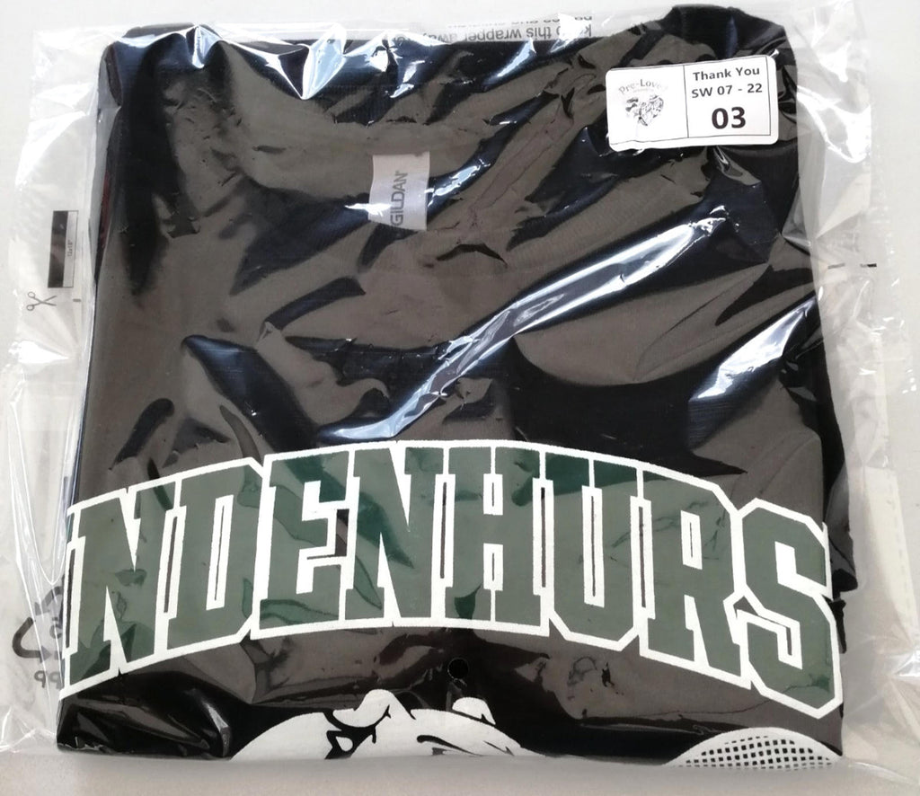 Gildan Black Lindenhurst Badminton Graphic Print T-Shirt Men's Size XL Black 100% Cotton