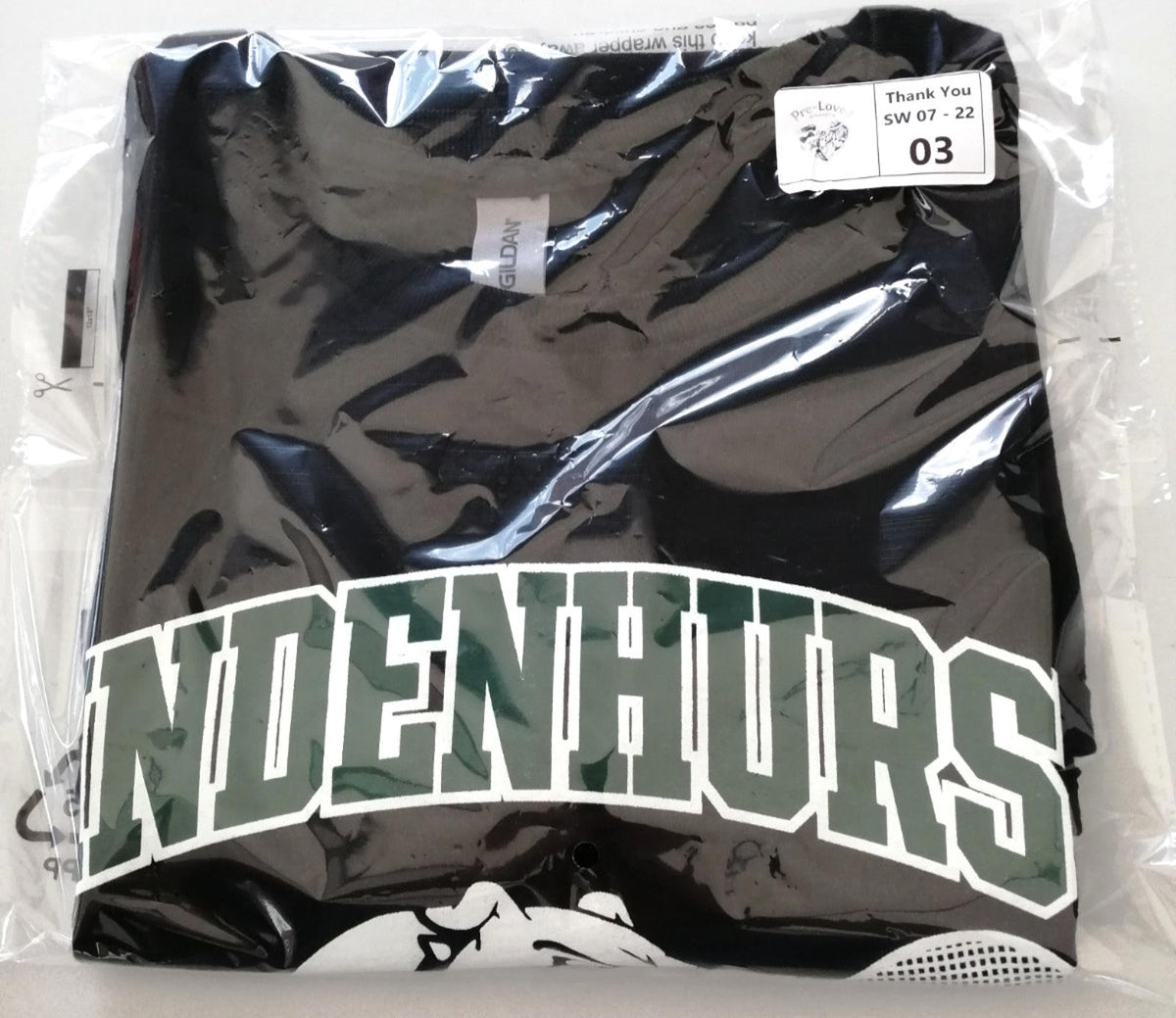 Gildan Black Lindenhurst Badminton Graphic Print T-Shirt Men's Size XL Black 100% Cotton