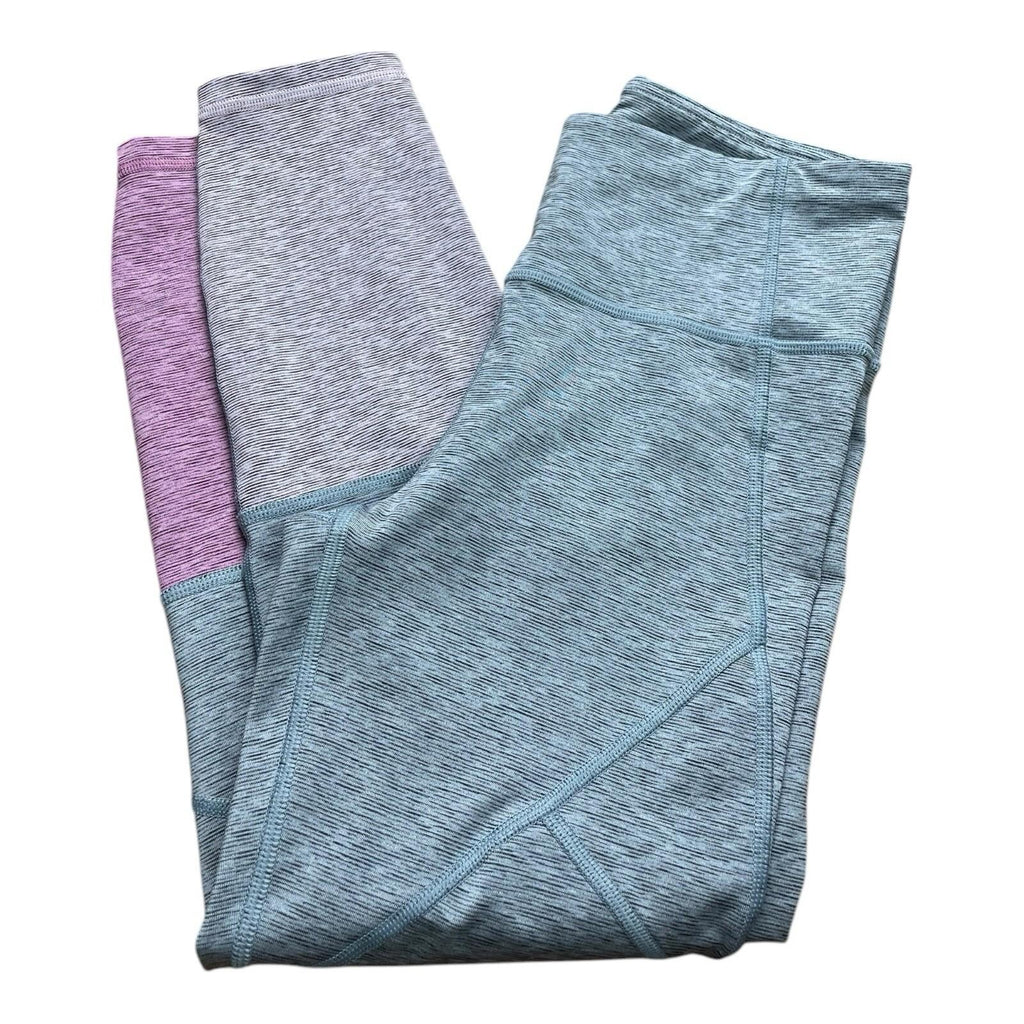 Gap Fit Grey & Pink Activewear Leggings Cropped Women’s UK Size S