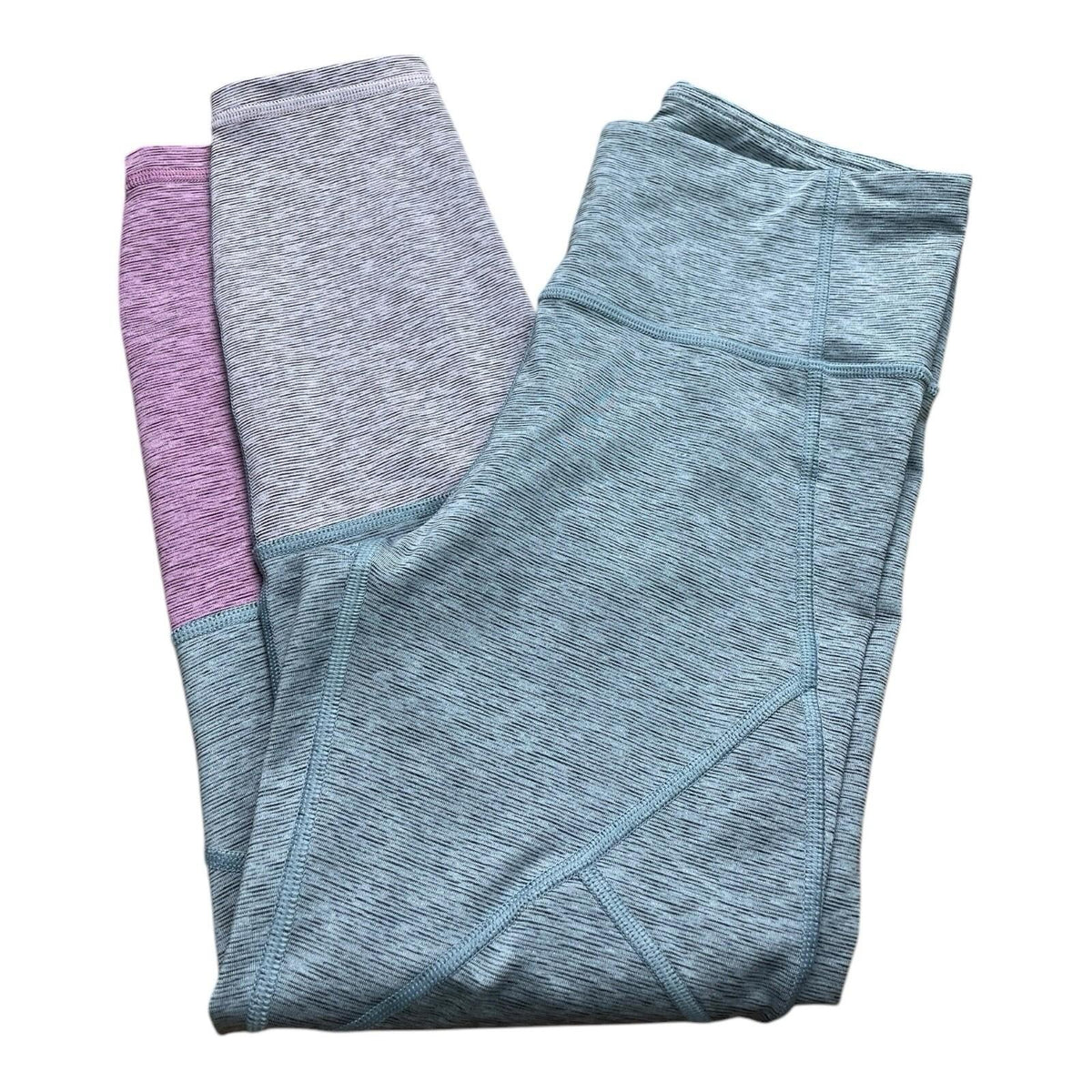 Gap Fit Grey & Pink Activewear Leggings Cropped Women’s UK Size S